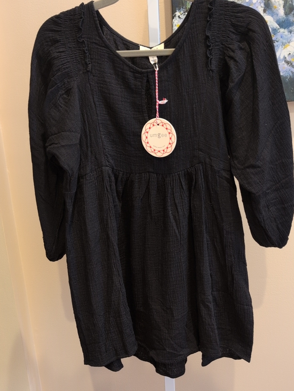 Umgee Black Cotton Dress